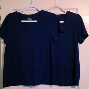 Navy tees, Time and Tru